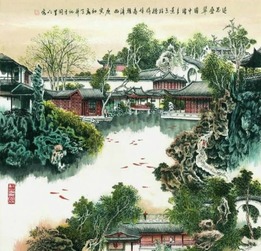 国画里的苏州园林,美就一个字